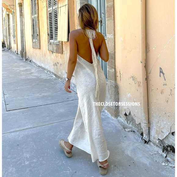 ZARA LIMITED EDITION!!! Linen Maxi Dress NWT - Picture 9 of 16